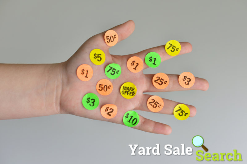 yard sale tips, Yard sale tips and tricks, how to price items for a yard sale, how to price yard sale items, yard sale pricing, yard sale search